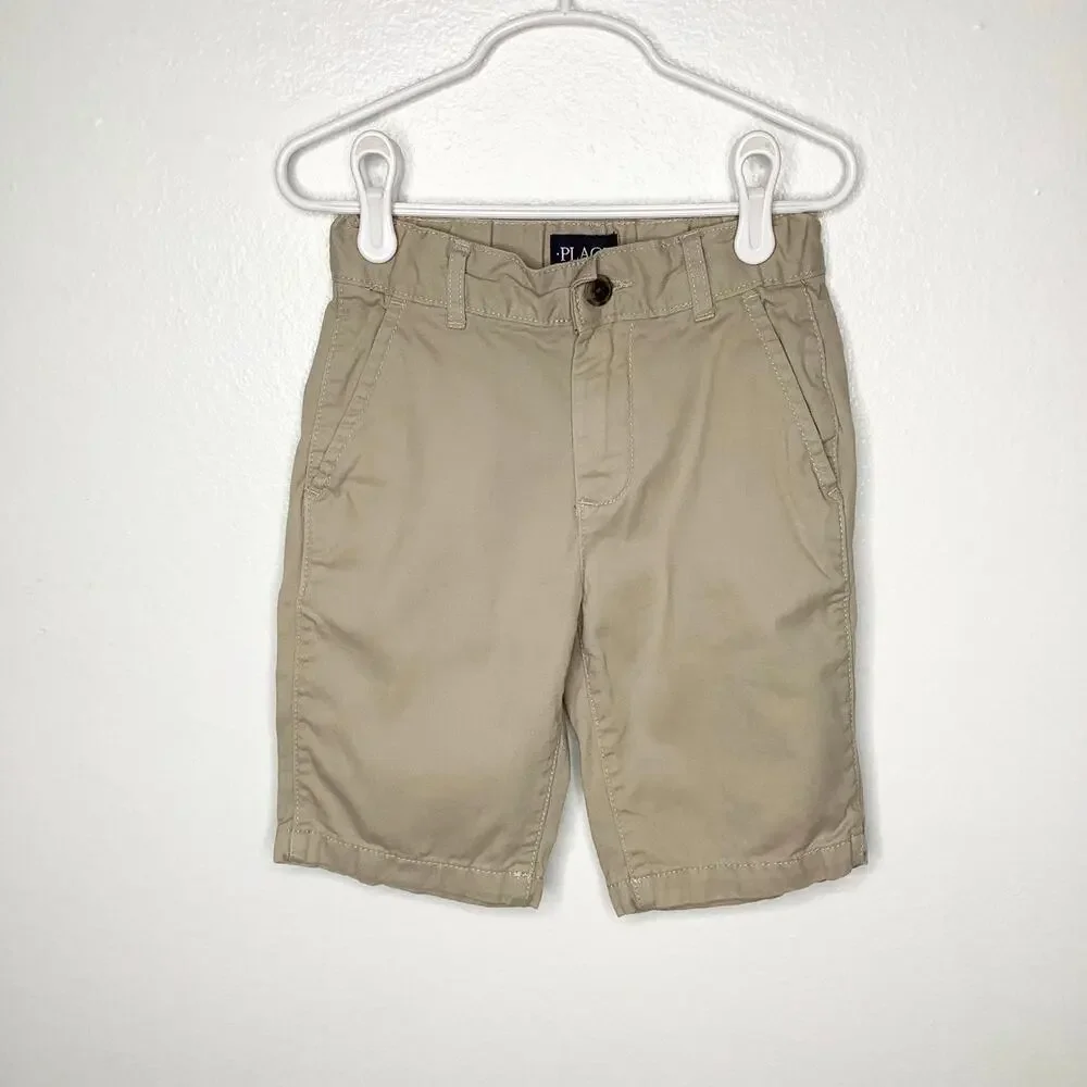 The Children’s Place Khaki Beige Chino Shorts Bundle Adjustable 7 Slim